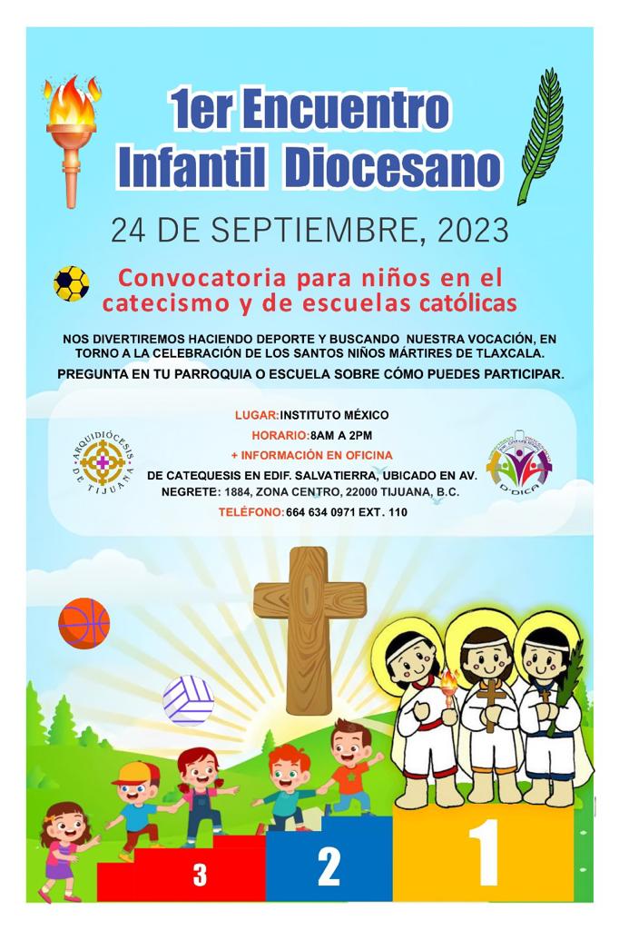 1er. Encuento Infantil Diocesano. 24 de Septiembre 2023