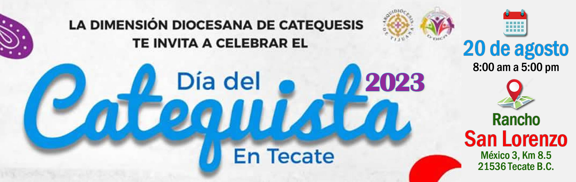 Invitación Dia del Catequista 2023
